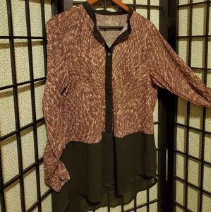 Leopard Print Sheer Top